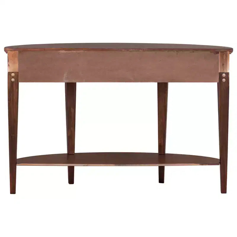 Mesa consola semicircular negra/exprés con 3 cajones y 1 estante, individual