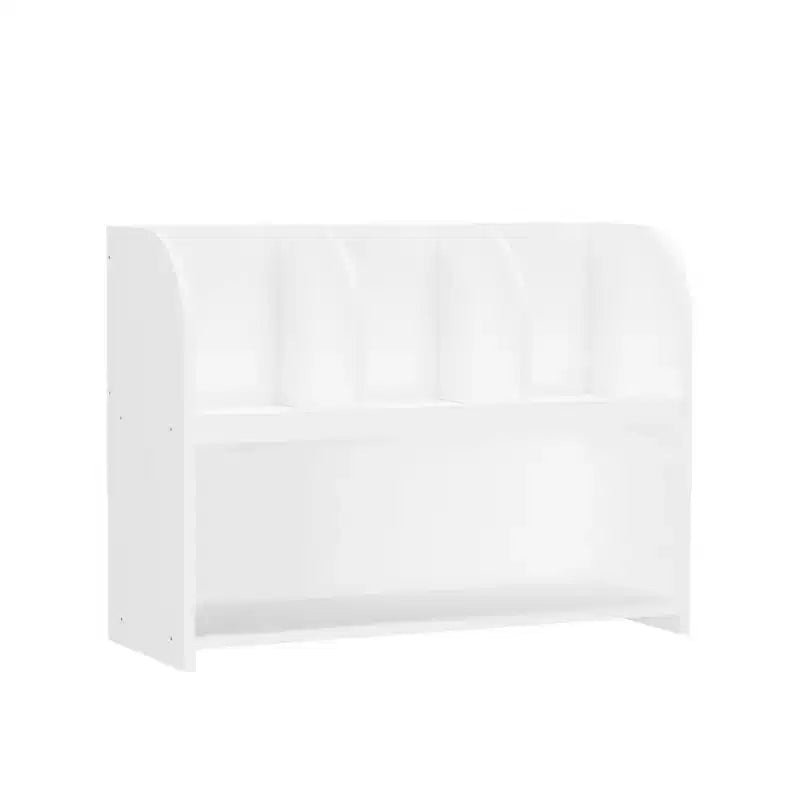 Estantería Blanca de 4 Estantes para Niños, Organizador de Almacenamiento de MDF para Niños