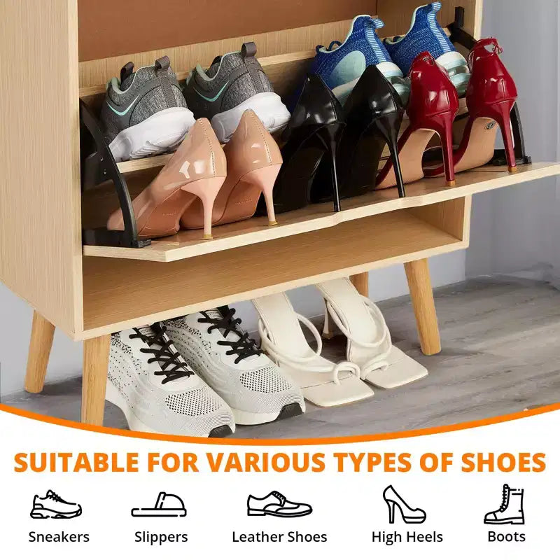 Zapatero Marrón de Rattan con 3 Puertas – Hasta 20 Pares