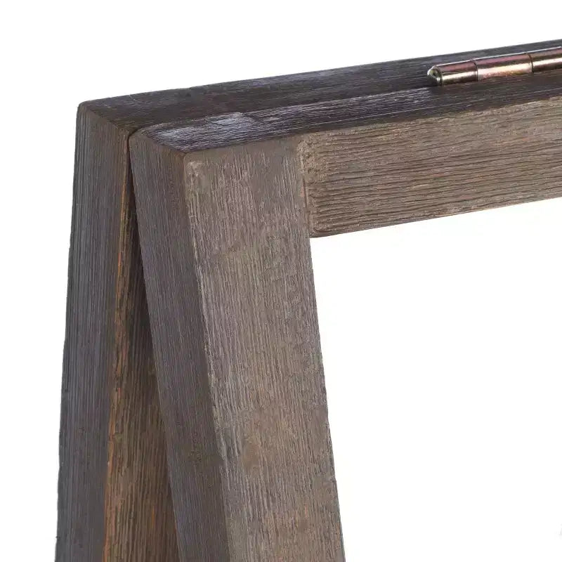 Estante de almacenamiento de madera de acacia de 2 niveles, beige/gris, interior/exterior, montaje para 1 persona