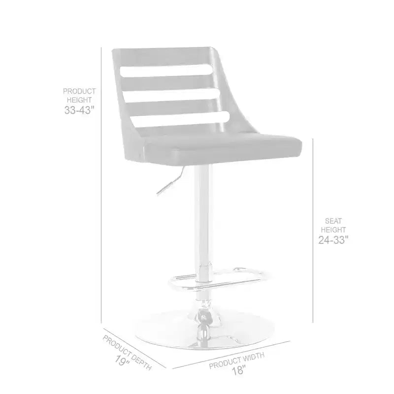 Taburete de bar giratorio de polipiel negra, altura ajustable, para 1 persona