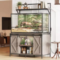 Aquarium & Reptile Tank Stand for Up to 120 Gallons, with 48x24 Tabletop, Built-in Power Outlet, Ideal for Bearded Dragons, Turtles & Fish