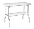 Heavy Duty Folding Stainless Steel Table - 400 LB Capacity - Portable, No Assembly Needed - Prep/Work Table for Kitchen, Laundry, Restaurant, Camping