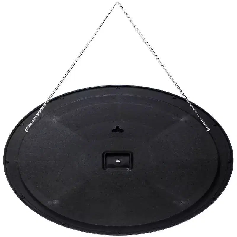 Espejo de pared redondo, negro/dorado, individual, 22 pulgadas